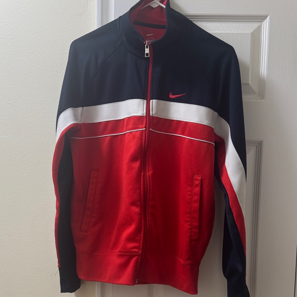 Nike Men's Red , White and Blue Lightweight Jacket size M